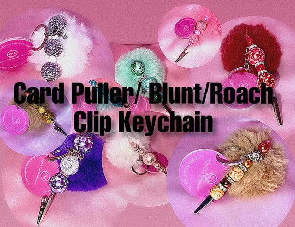 Card Puller/ Blunt/Roach Clip Keychain (Handmade)