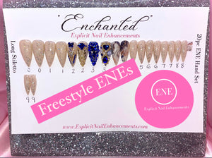 “Enchanted" Freestyle Custom ENE Hand/Toe Set (Made to Order)