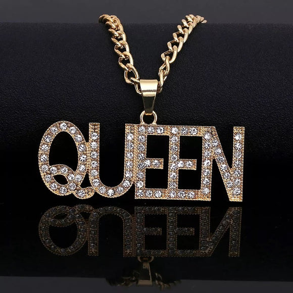 “Queen” Gold Chain Necklace