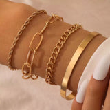 Retro 4pc Bracelet Set