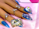 “Sweet Treats & Good Vibes" 20pc ENE Hand Set in XLong Almond (Ready to ship)