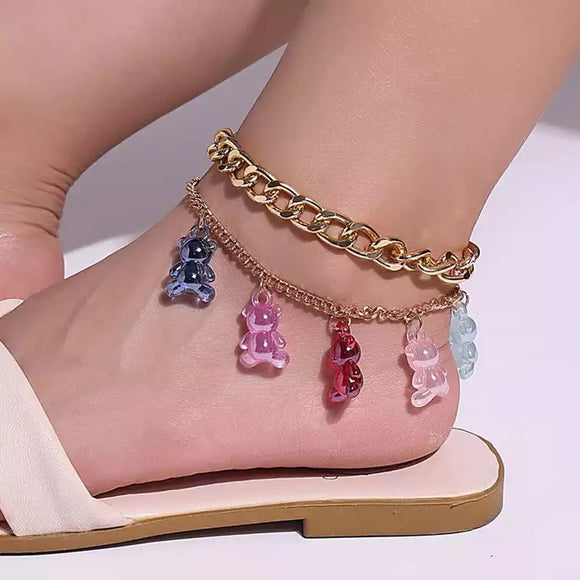 “Gummy Bear” 2pc Anklet
