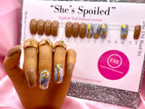 “She’s Spoiled" 20pc ENE Hand Set in Medium Curved Square (Ready to ship)