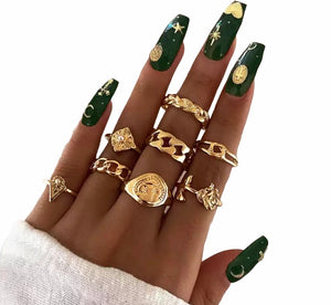 “Fierce” 8pc Ring Set