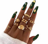 “Fierce” 8pc Ring Set