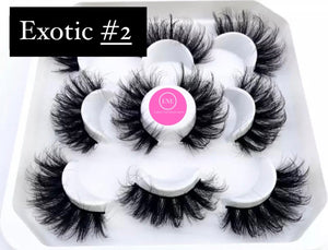 Exotic 3D Eyelash Bundle (5/pair per lot)