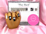 “Play Hard" 20pc ENE Hand Set in Medium Coffin (Ready to ship)